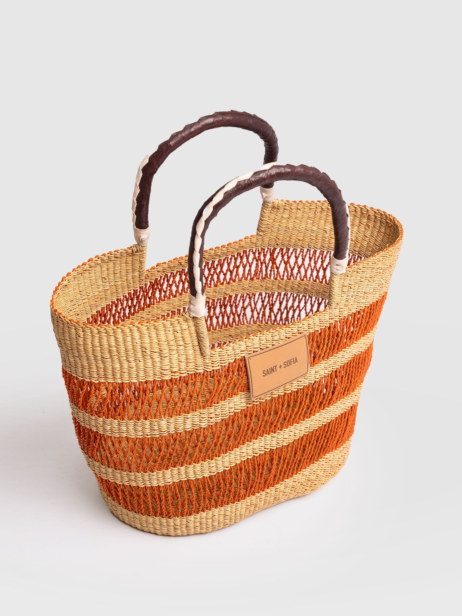 Simone Basket Bag - Orange